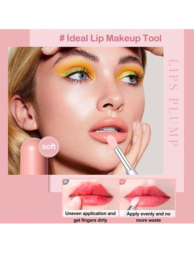 Lip Brush, Silicone Lip Applicator Reusable 3PCS Lip Mask Applicator, Silicone Retractable Lip Gloss Balm Applicator Eyeshadow Lip Scrub Brush Applicators Disposable - Image 4